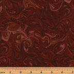 Swirling marbled chocolate brown mahogany blender fabric for autumn wilderness quilts backgrounds sashing and patchwork projects