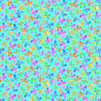 Novelty multicolour butterflies tossed light blue aqua fabric for children's quilts and kids novelty patchwork projects