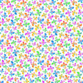 Novelty multicolour butterflies tossed white fabric for children's quilts and kids novelty patchwork projects
