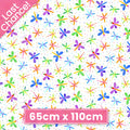 Novelty multicolour dragonflies tossed white fabric for children's quilts and kids novelty patchwork projects