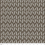 White and tonal brown wheat stalks on warm brown Australian farm fabric for country quilts rustic home decor and rural sewing projects
