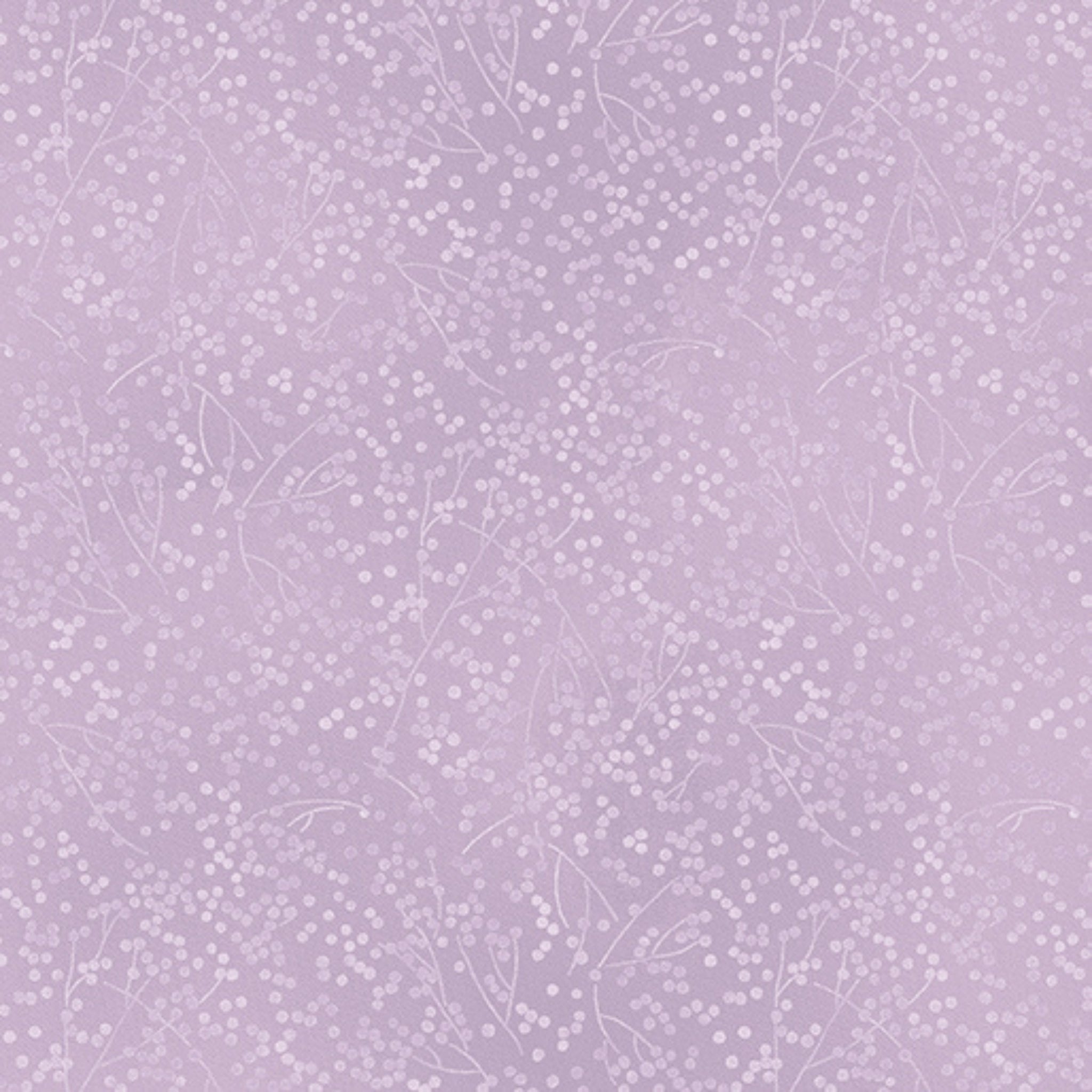 Tone-on-tone pollen dot floral tonal blender light grape purple fabric for spring quilt backgrounds sashing and patchwork sewing
