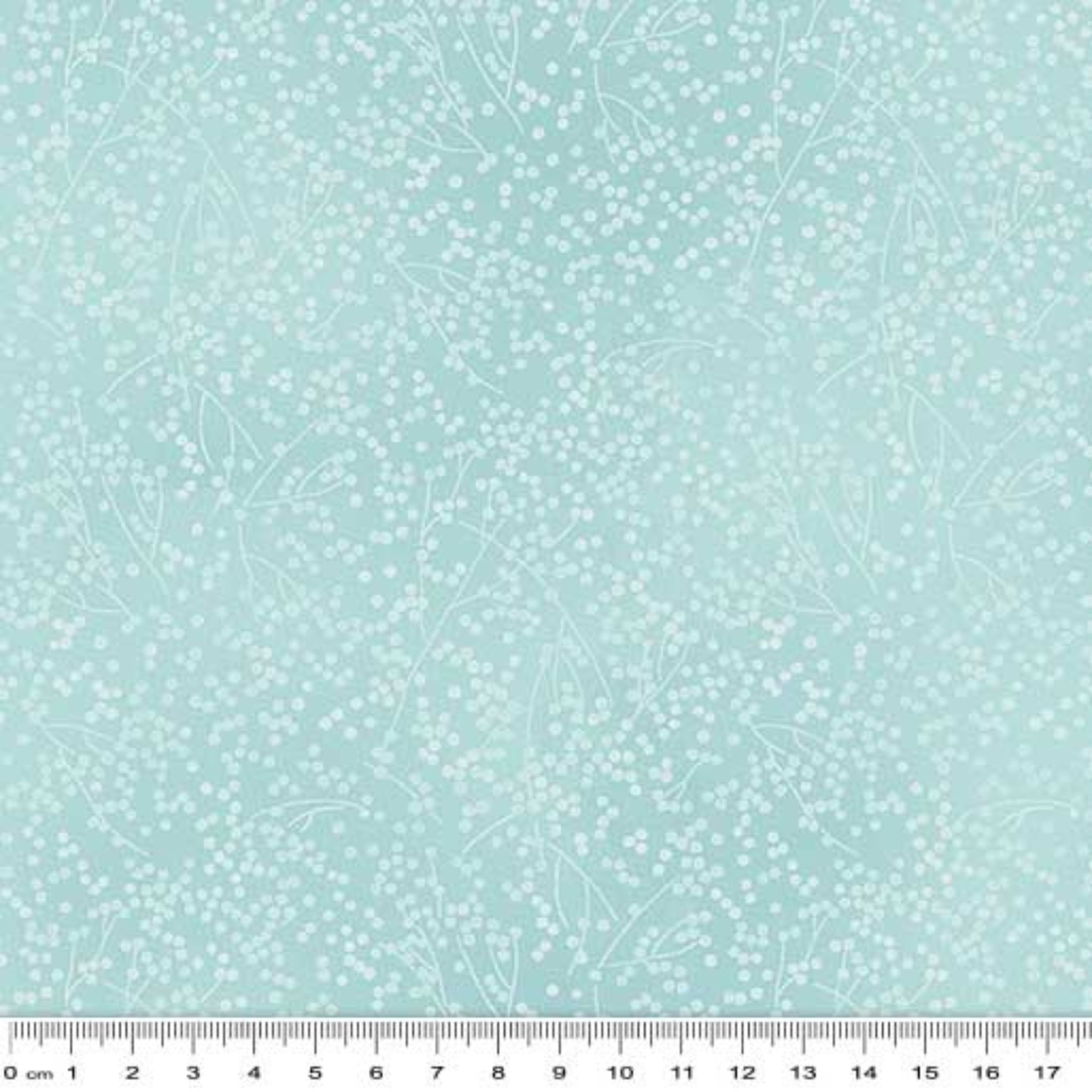 Tone-on-tone pollen dot floral tonal blender sky blue fabric for spring quilt backgrounds sashing and patchwork sewing
