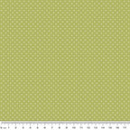 White polka dot blender lime green fabric for spring quilt backgrounds sashing nursery projects and patchwork sewing