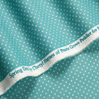 White polka dot blender sky blue fabric for spring quilt backgrounds sashing nursery projects and patchwork sewing