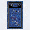 Butterfly panel royal blue purple gold quilting patchwork fabric