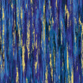 Marbled waves in blue purple black with gold metallic accents fabric for modern quilts and patchwork sewing projects