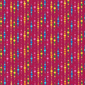 Multicolour dot stripe magenta fabric yellow orange pink blue green teal for quilts patchwork and kids sewing projects
