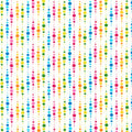 Multicolour dot stripe white fabric yellow orange pink blue green teal for quilts patchwork and kids sewing projects