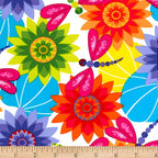 Novelty dragonfly swirl lime green fabric red orange teal pink purple for nature quilts children's projects and garden gifts