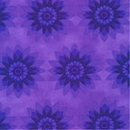 Tonal purple floral quilting fabric mandala flowers for bright quilts sashing and purple colour scheme patchwork