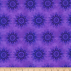 Tonal purple floral quilting fabric mandala flowers for bright quilts sashing and purple colour scheme patchwork