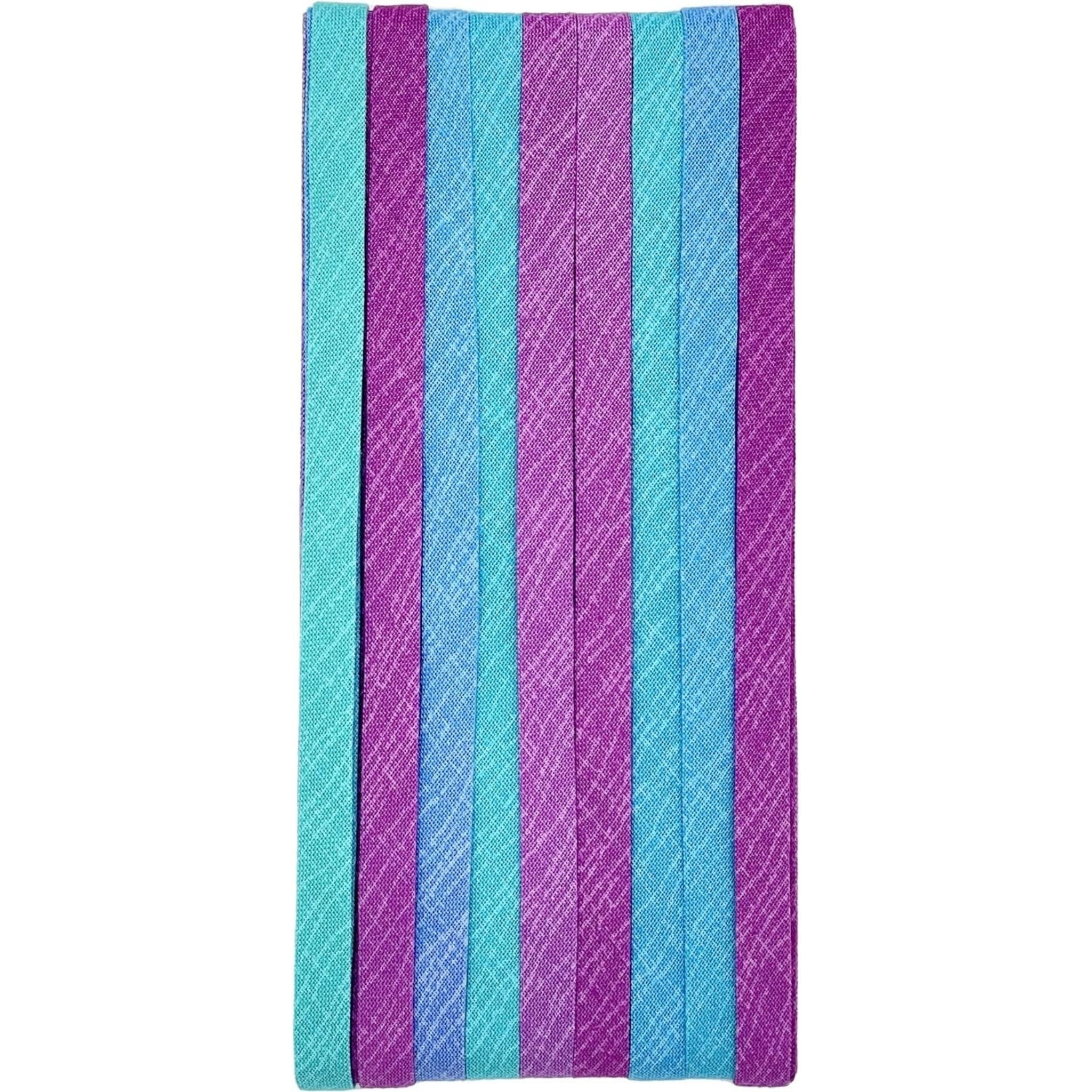 Captain 88 iron-on bias tape 6mm purple teal blue cotton fusible bias tape stained glass Celtic patchwork quilting