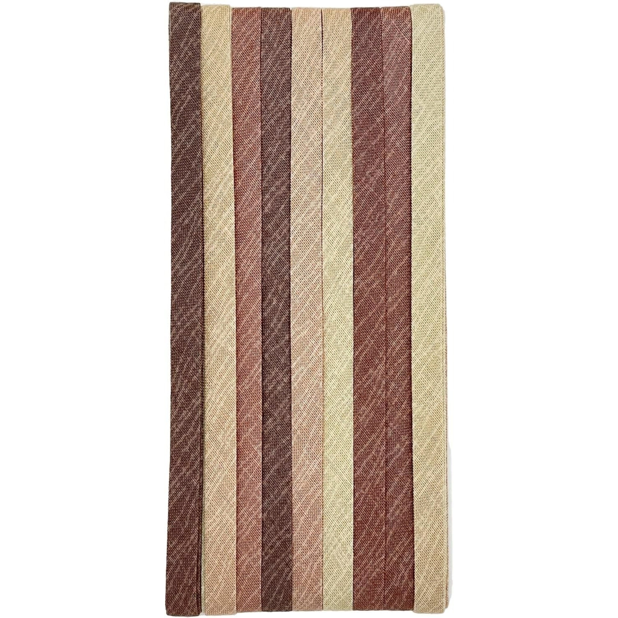 Captain 88 iron-on bias tape 6mm brown sand cream taupe beige cotton fusible bias tape stained glass Celtic patchwork quilting