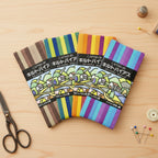 Captain 88 iron-on bias tape four colourways brown sand green leaf orange pink purple teal quilting sewing notions