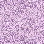 Tonal light purple fabric with an all-over pattern of swirling small and large purple beads