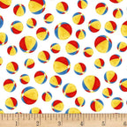 Beach ball fabric size reference for summer quilts and coastal themed sewing projects