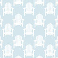 Adirondack beach chairs on light blue cotton fabric for coastal quilts, beach tote bags and summer sewing projects