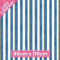 Blue and white striped cotton fabric for beach quilts, coastal tote bags and summer sewing projects
