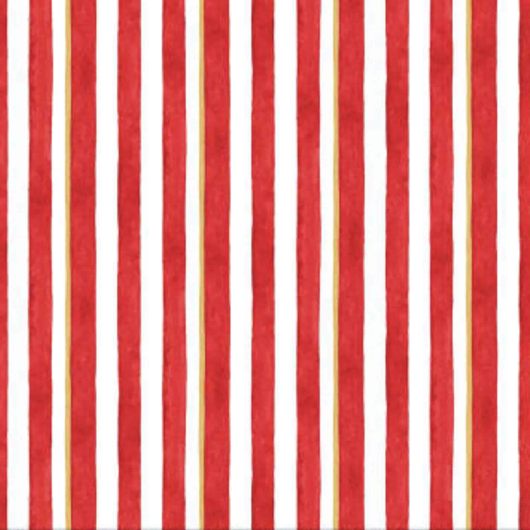 Red and white stripes on cotton fabric for beach quilts, coastal tote bags and summer sewing projects
