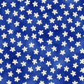 White daisies on navy blue cotton fabric for coastal quilts, beach tote bags and summer sewing projects
