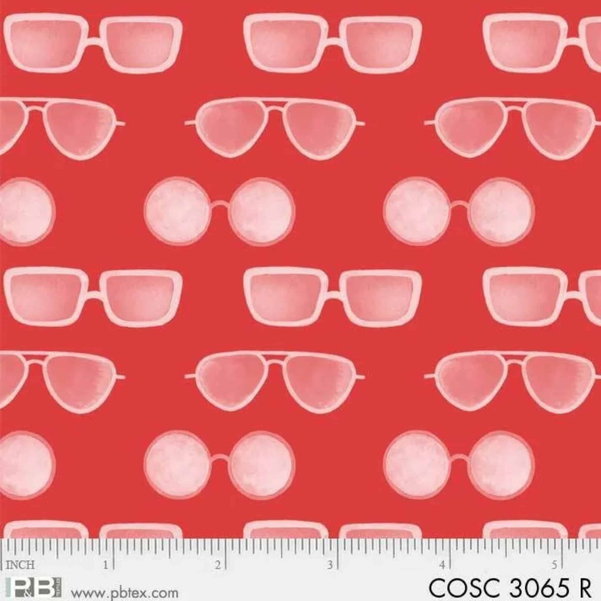Sunglasses fabric size reference for beach quilts and summer themed sewing projects