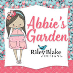 Abbie's Garden girls novelty quilting fabric collection Riley Blake Designs pink aqua floral