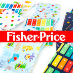 Fisher Price retro kids toys fabric collection fat quarters Mattel Riley Blake quilting cotton baby quilts nursery décor