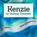 Kenzie collection turquoise blue green swirling fabric by Quilting Treasures for quilting and patchwork sewing projects