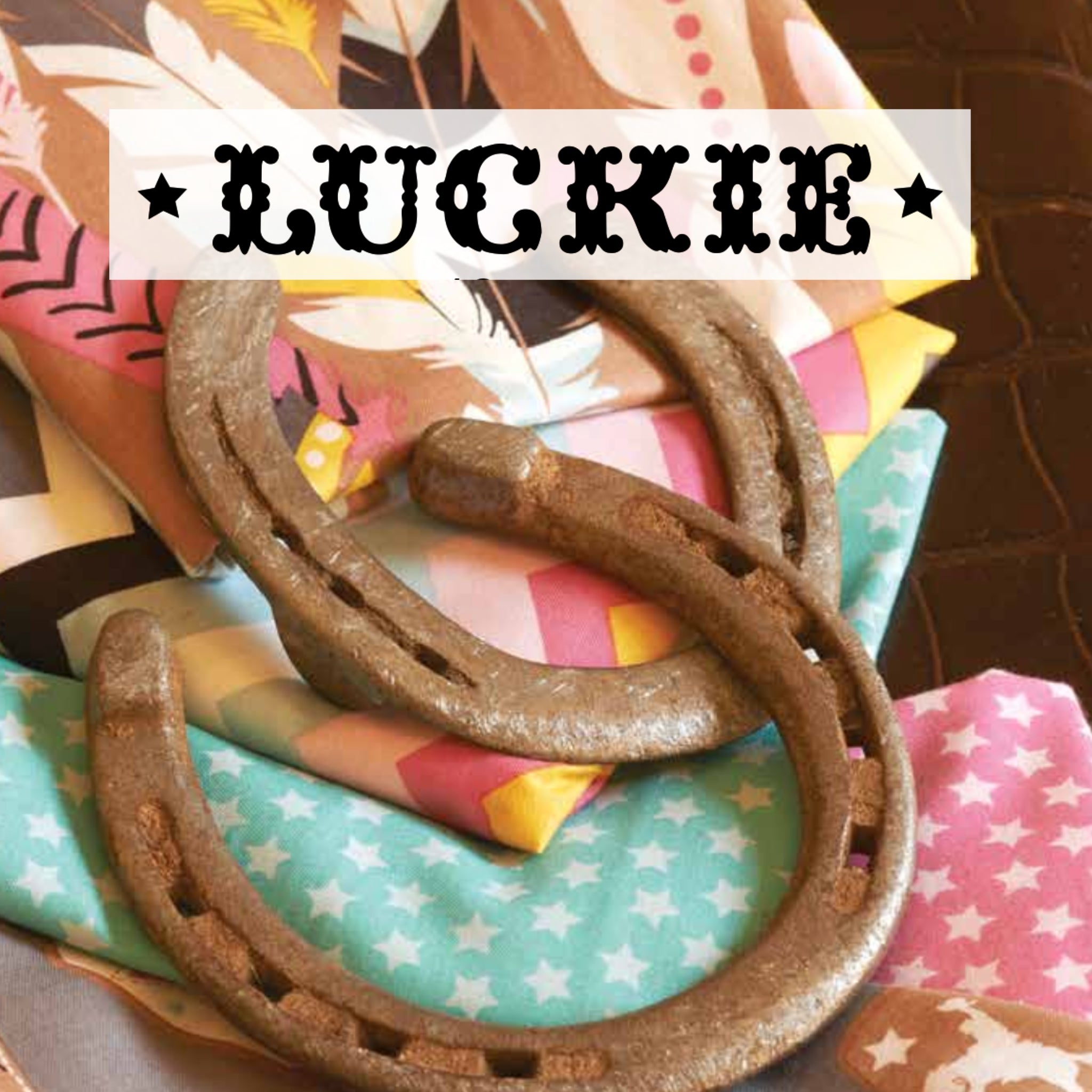 Luckie Blend Fabrics collection cowgirl Western horseshoes bandana cowboy boots quilting cotton