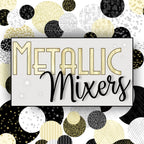 Metallic Mixers gold silver black cream metallic quilting fabric collection by Kanvas Studio Benartex