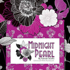 Midnight Pearl magenta pink black white pearlescent floral fabric collection for elegant quilts and sophisticated patchwork projects