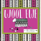 Wool Ewe quilting fabric collection by Ink and Arrow for QT Fabrics in hot pink olive green black and white with knit-inspired novelty prints