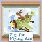 Zig the Flying Ace dog novelty kids quilting fabric collection boys quilts children's aviation sewing projects Susybee