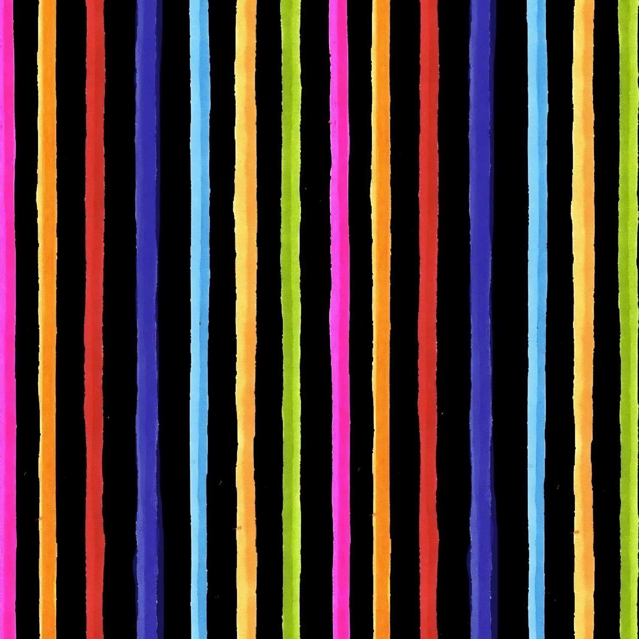 Rainbow stripe multi-colour black fabric for quilts bags accessories and patchwork sewing projects Loralie Harris Designs