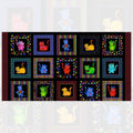 Novelty cool cats multi-colour black panel fabric for cat quilts cushions wall hangings and cat lover gifts Loralie Harris Designs