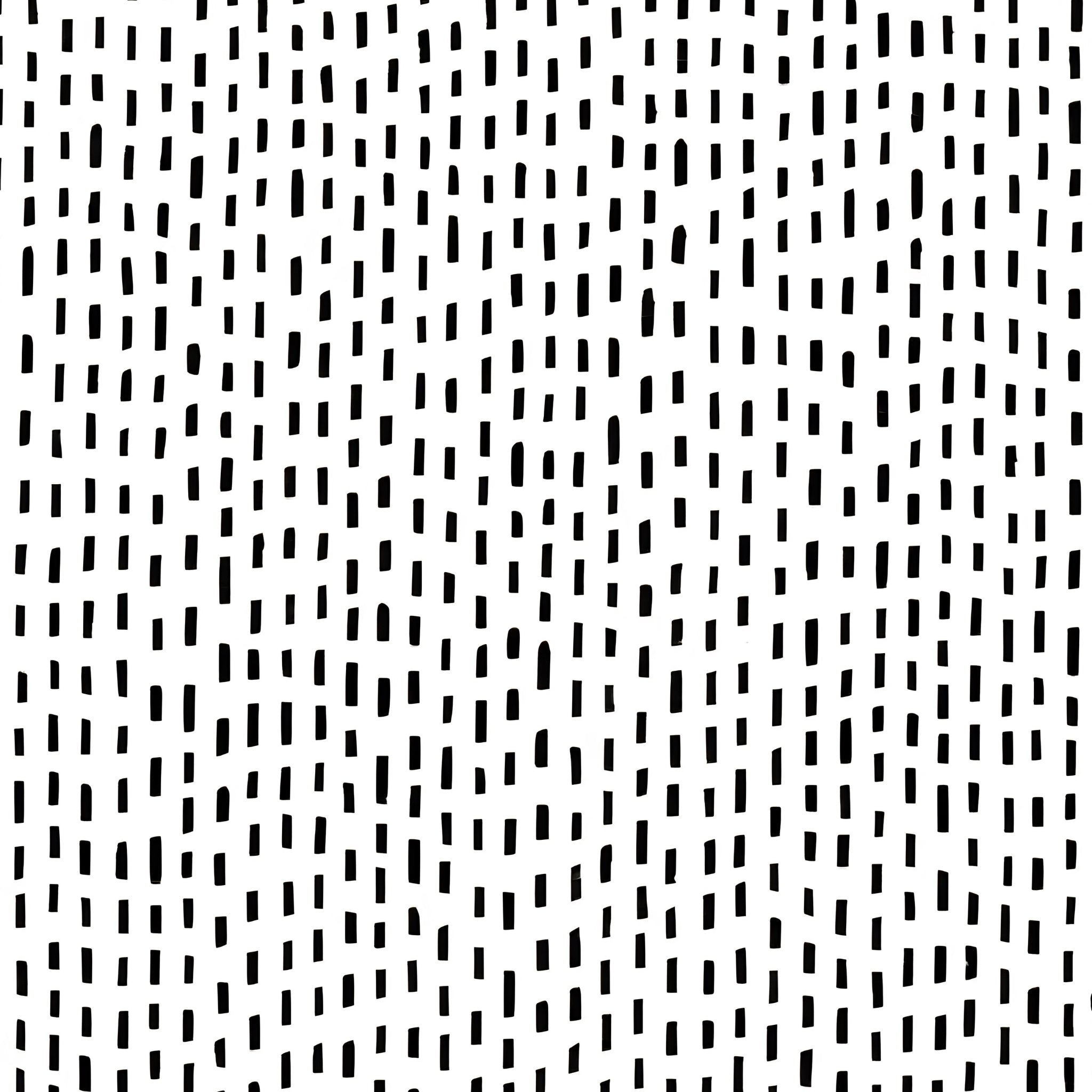 Scattered black dash stitch marks white background blender quilting fabric for backgrounds sashing baby quilts and patchwork projects