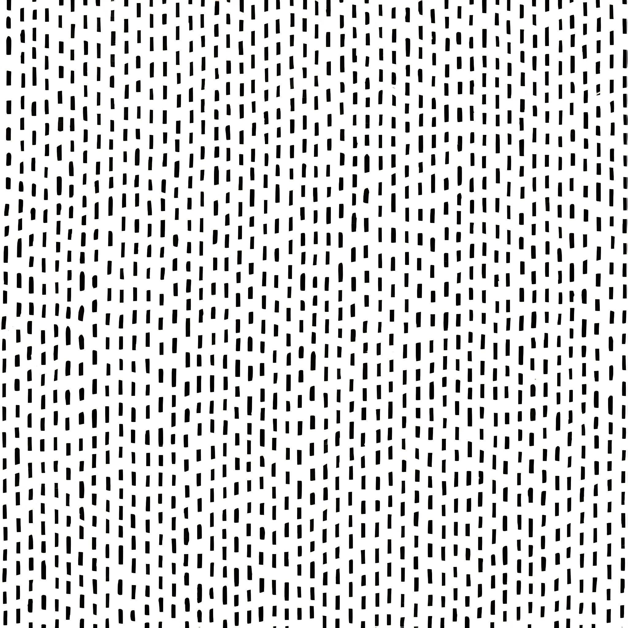 Scattered black dash stitch marks white background blender quilting fabric for backgrounds sashing baby quilts and patchwork projects