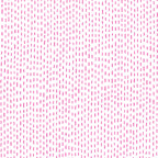 Scattered pink dash stitch marks white background blender quilting fabric for backgrounds sashing baby quilts girls quilts and patchwork projects