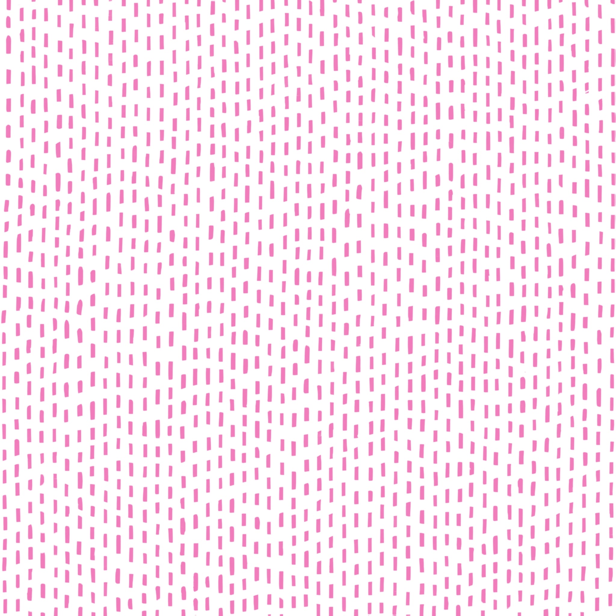 Scattered pink dash stitch marks white background blender quilting fabric for backgrounds sashing baby quilts girls quilts and patchwork projects