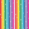 Rainbow stripe white quilting fabric with geometric motifs stars triangles diamonds for kids quilts borders and modern patchwork