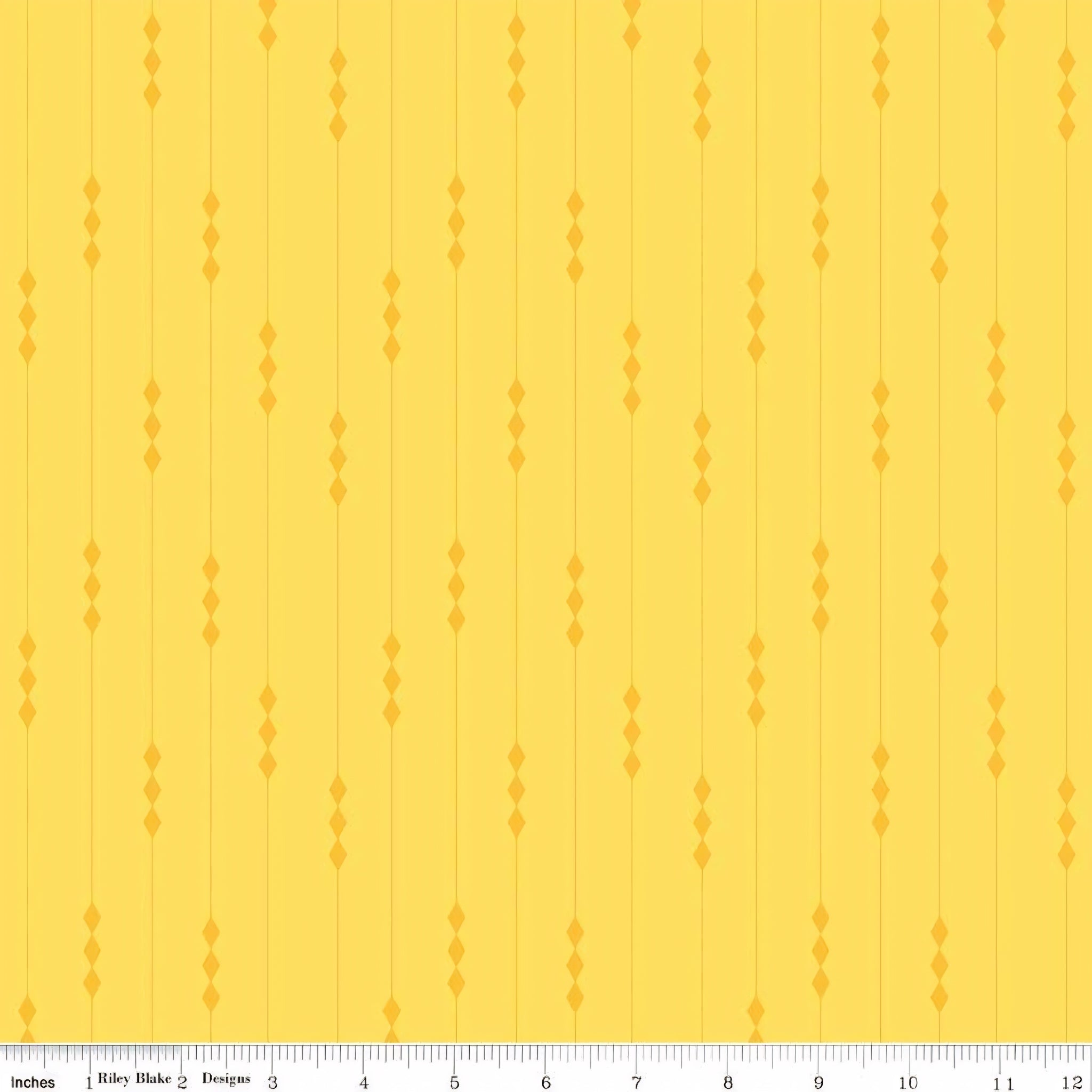 Tonal fairy lights diamond stripe geometric yellow blender quilting fabric for backgrounds sashing and patchwork projects