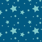 Tonal light aqua stars deep blue quilting fabric for kids quilts boys quilts space themed projects and star patchwork