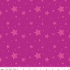 Tonal pink stars fuchsia quilting fabric for girls quilts kids projects star patchwork and sewing