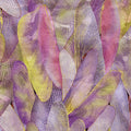 Lavender, pink, and celedon quilting fabric with a pattern of metallic gold dragonfly wings
