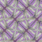 Lavender, grey, and violet geometric fabric with a dragonfly pinwheel design