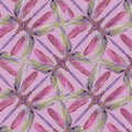 Lilac and pink geometric fabric with a dragonfly pinwheel design
