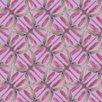 Lilac and pink geometric fabric with a dragonfly pinwheel design