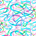 Swirling watercolour squiggles pink turquoise lavender lime green white fabric for modern quilts and children's projects