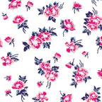 Bold vintage roses hot pink blush navy foliage white background floral quilting fabric for rose quilts cushions tote bags race day sewing and dressmaking